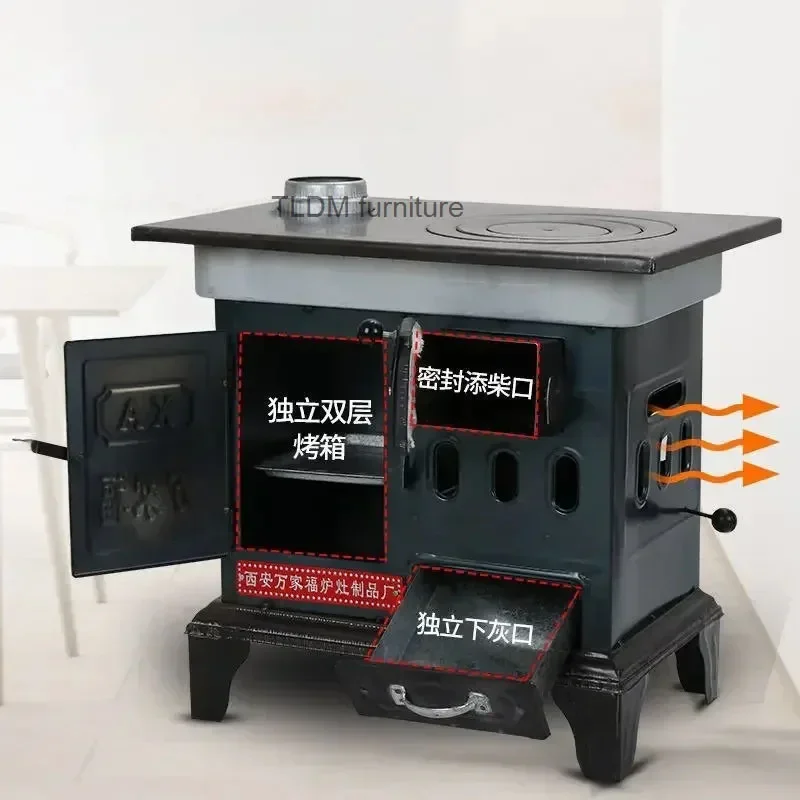 Outdoor Patio Heaters Indoor Firewood Heating Stove Home Firewood and Coal Dual-purpose Roasting Stove Multi-function Oven Stove