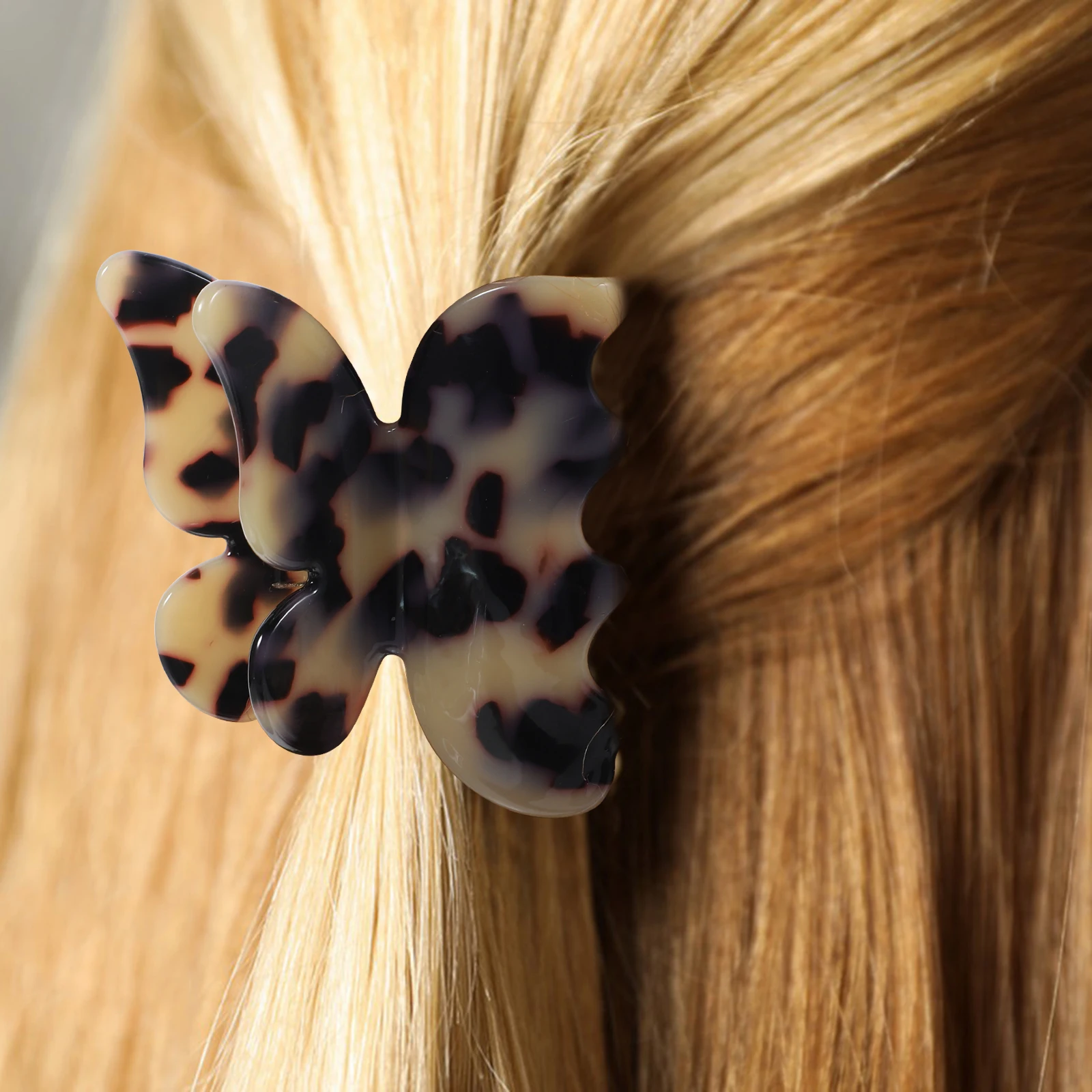

Butterfly Hair Clip Cute Small Claw Clips Leopard Print Acetate Headgear for Women Multi-Functional Styling Accessories Durable