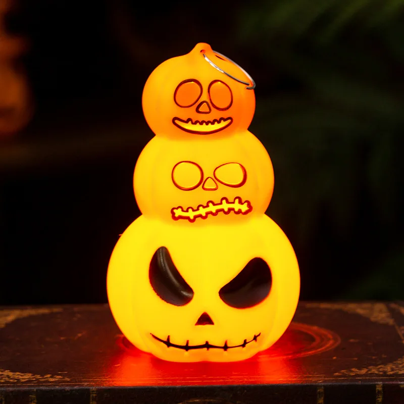 Luci di zucca di Halloween Decorazioni da tavolo sospese portatili Ornamento Regali di oggetti di scena emettitori di luce per feste di Halloween