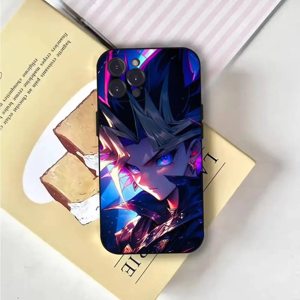 حافظة هاتف Yu-Gi-Oh لهاتف iPhone 6,17,16,15,14,13,12,11 Plus,Pro Max,XS,X,XR,SE,Mini,8,7,غطاء أسود من السيليكون الناعم