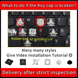 Replace and Repair the Rubber Cap Individually, Repair the Missing Key, and Repair the Laptop Keyboard key cap Plastic Bracket