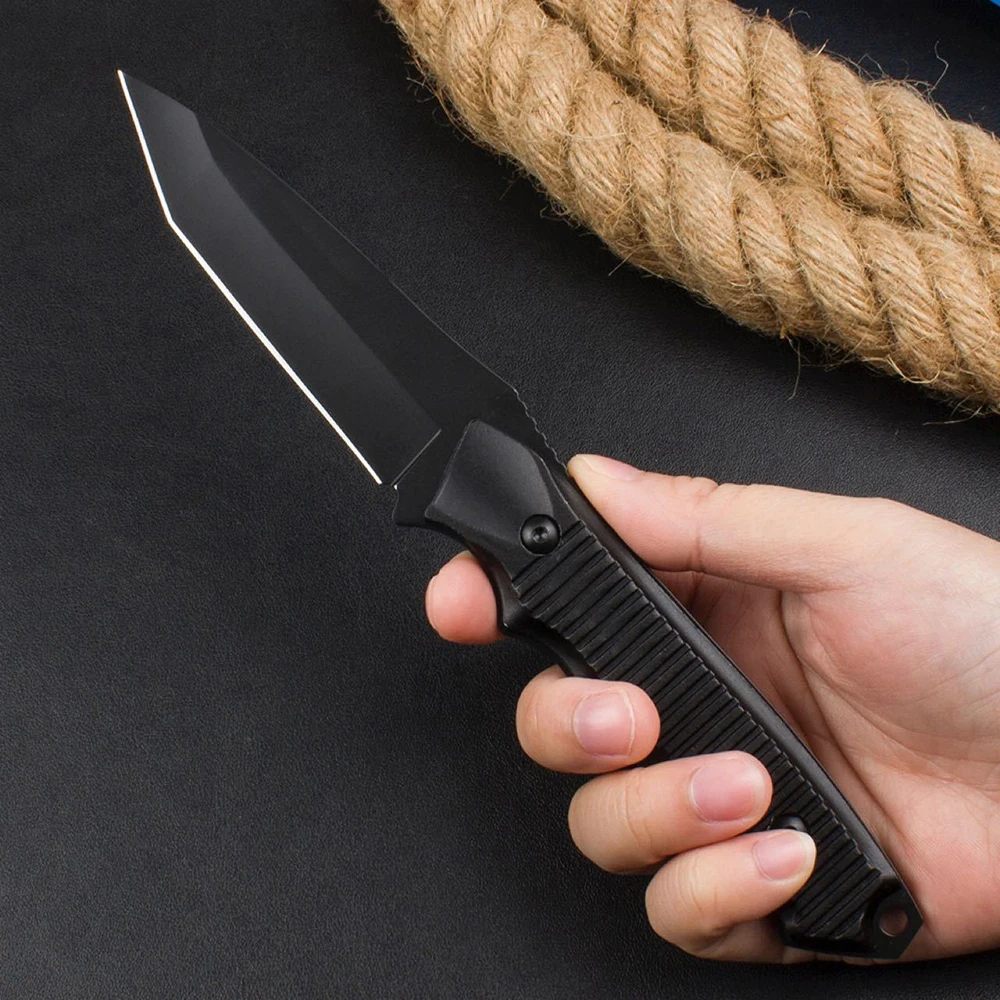 140BK BM Fixed Blade Knife Outdoor Wilderness Emergency Survival Tools Handle Rescue Pocket Knives with Tactical Nylon Sheath