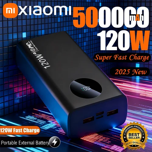 Xiaomi 50000mAh Power Bank 120W carga rápida cargador de batería portátil de alta capacidad Moblie Powerbank para iPhone Samsung Huawei