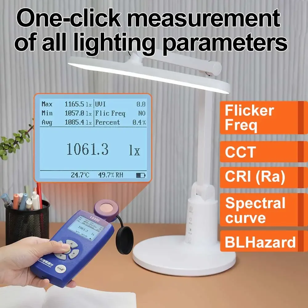 

IN STOCK Advanced Digital Lux Meter LS330 1000000LX CCT UVI Spectral PPFD Light Meter Lux Meter for Grow Lighting