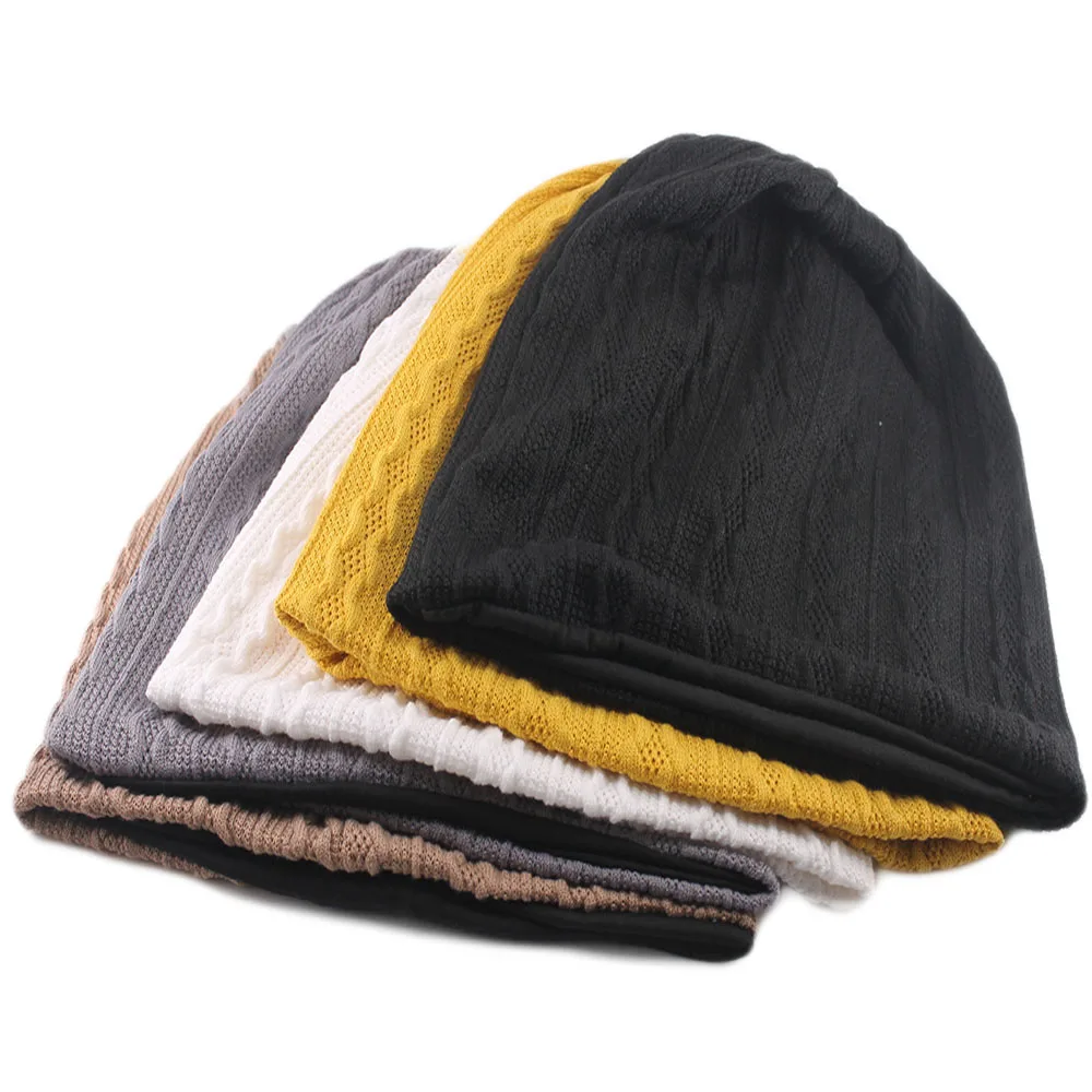 الكبار المرأة الدافئة قبعة متماسكة عادية في الهواء الطلق قبعة الجمجمة مخطط Gorras العلامة التجارية لينة العظام قبعة لربيع الخريف موضة بيني