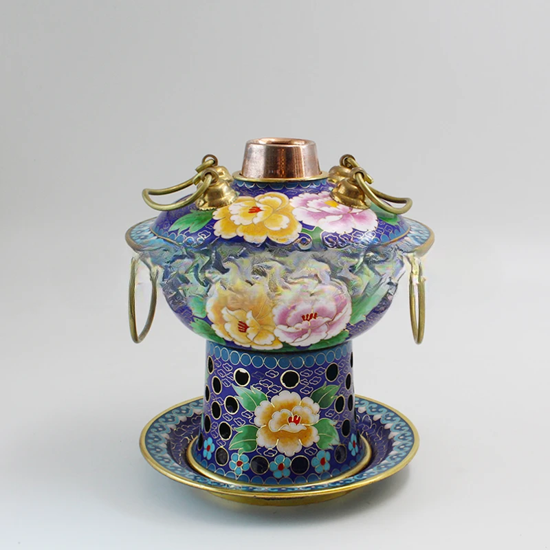 Cloisonné alcohol hot pot, meal hot pot, mutton shabu, side stove, self-service small, household alcohol copper