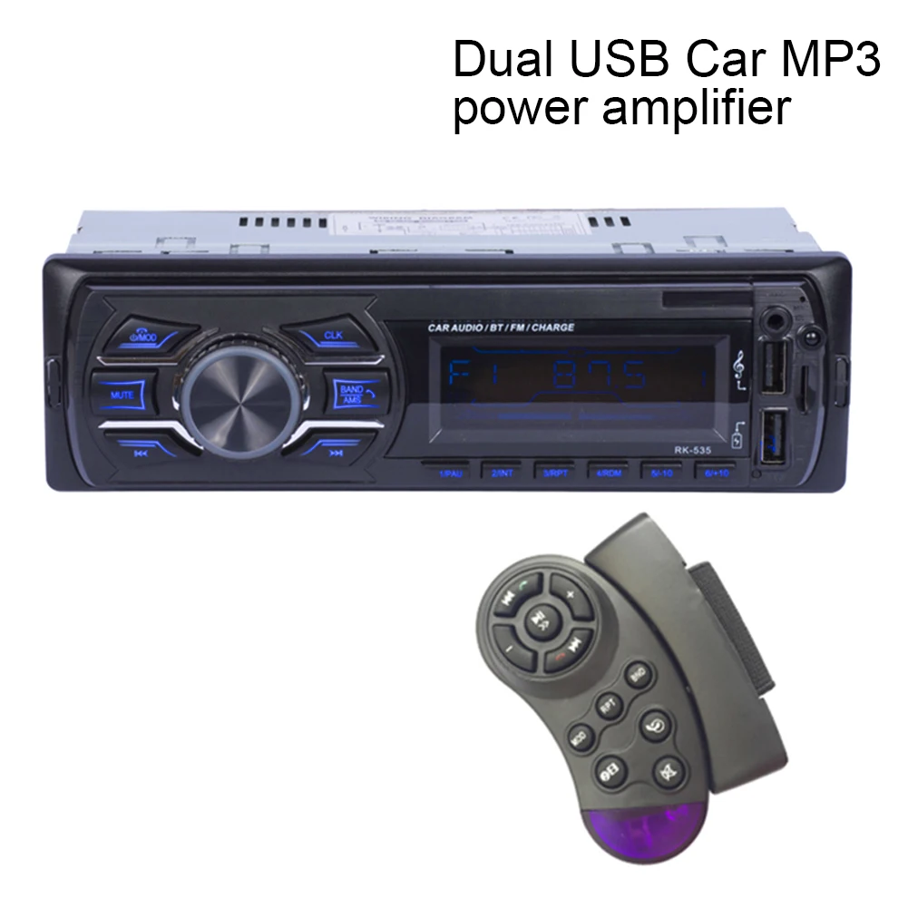 RK-535 Universal Dual USB Car Ports Card U Disk MP3 Player FM Tuner Dual USB Car Charger