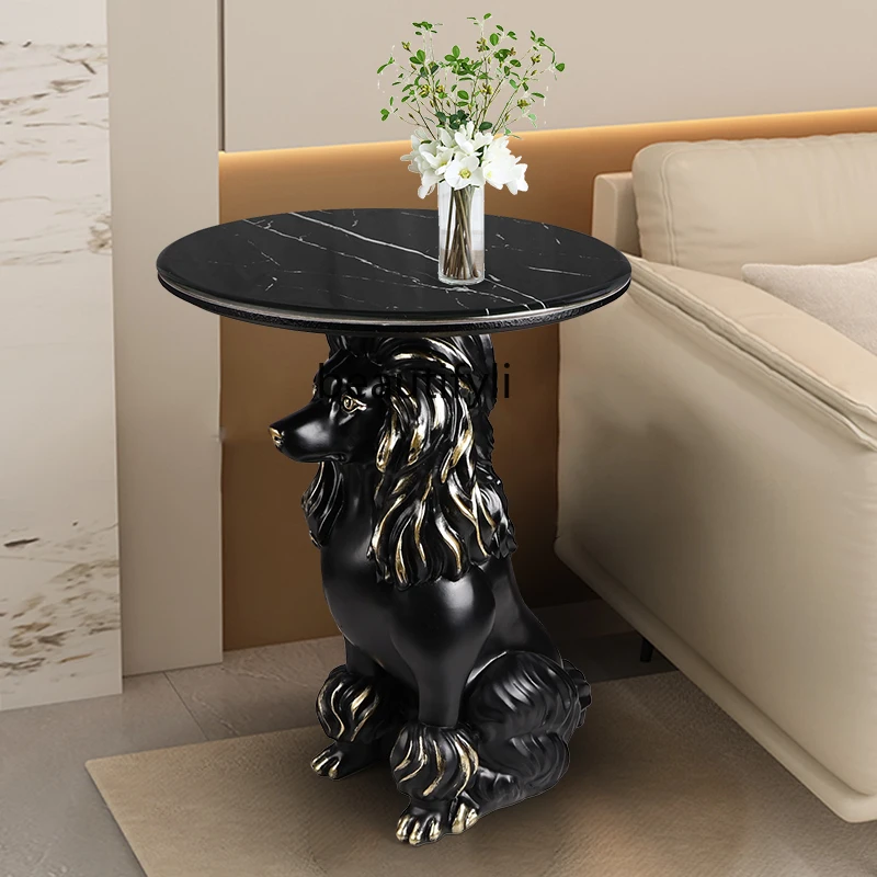 Creative dog side table ornament coffee table living room light luxury modern simple tea table, home decoration