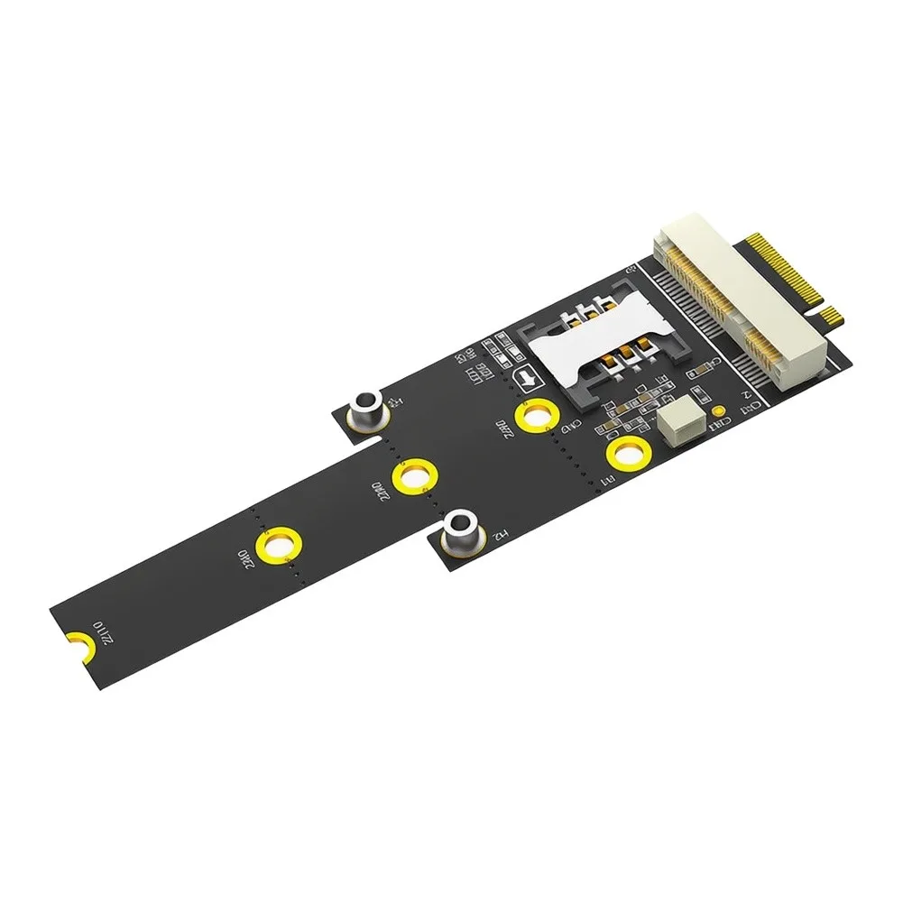 Black PCB Mini PCI-E Adapter for M.2 Key-M Slots Supporting For 4G 5G For LTE Modules 30x110mm Factor USB Ready