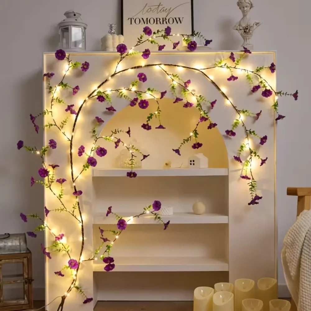 

180CM Flexible Vine LED String Lights USB 100 LED 8 Modes Bendable Wall Hanging Decor For Bedroom Garden Wedding Decor