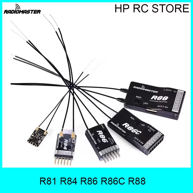RadioMaster R81 R84 R86 R88 2.4G Receiver 4-16CH Frsky D8/D16/SFHSS for RC FPV Drone Parts