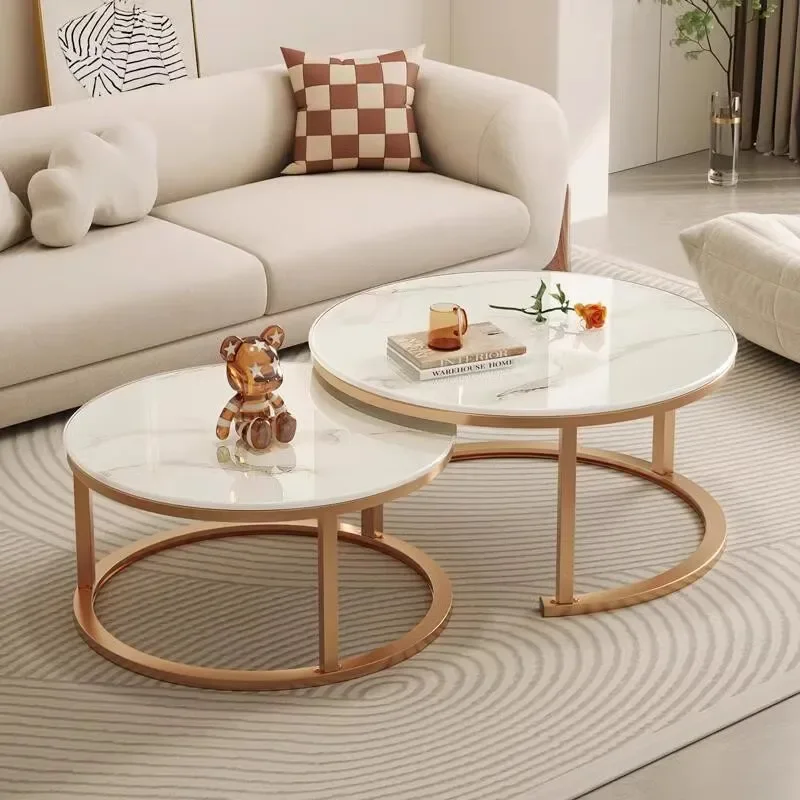 Nordic Coffee Round Side Wood Tables Living Room Flower Side Table Modern Mesas De Centro Para Salon Living Room Furniture