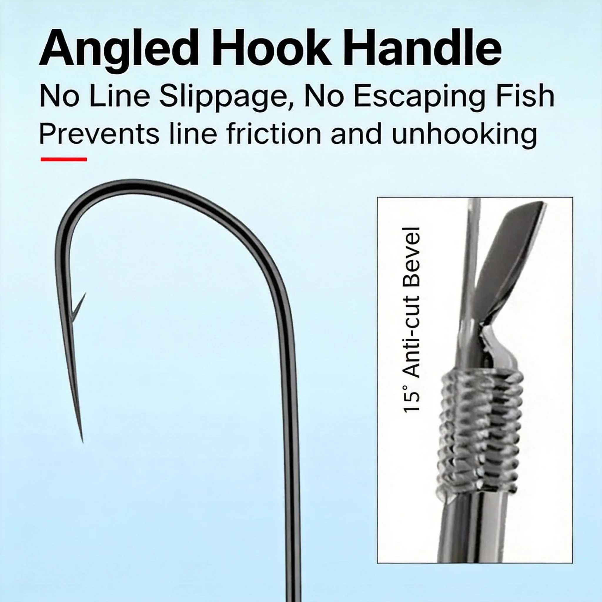 Wolf Tooth Angelhaken – Spezielle gebogene Haken für Wettbewerbe, entwickelt für Slip-Lip-Welsangeln, geeignet für Karpfen und Grasfische – Detail 4