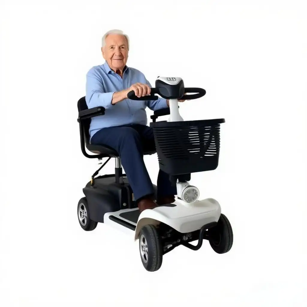 

Четырехколесный электрический самокат с нагрузкой 120 кг и электромагнитным тормозом