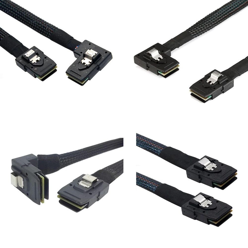 mini SAS cable SFF-8087 to SFF-8087 Mini SAS 4i 36 Pin to 36Pin Right 90 Degree Angled Cable for hard drive Serial SCSI devices