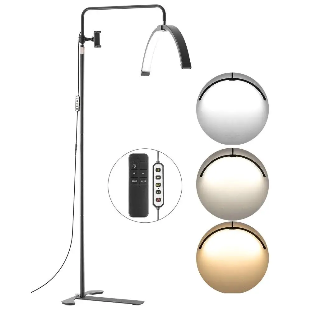 

Dimmable Floor Lamp for Estheticians 26inch Adjustable Arched Design Beauty Lash Light