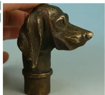 

100% bronze Pure Copper Brass Grandpa Good Lucky crafts decoration Fierce Chinese Old Bronze Hand Carved Dog Statu