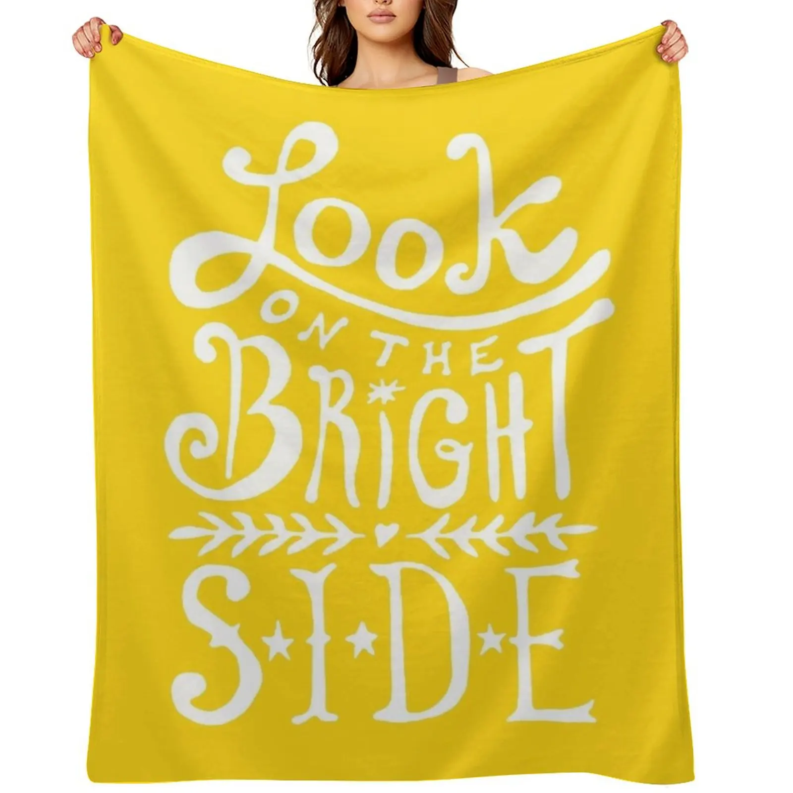 

Look On The Bright Side Throw Blanket decorative Picnic Cute Plaid Hair Blankets