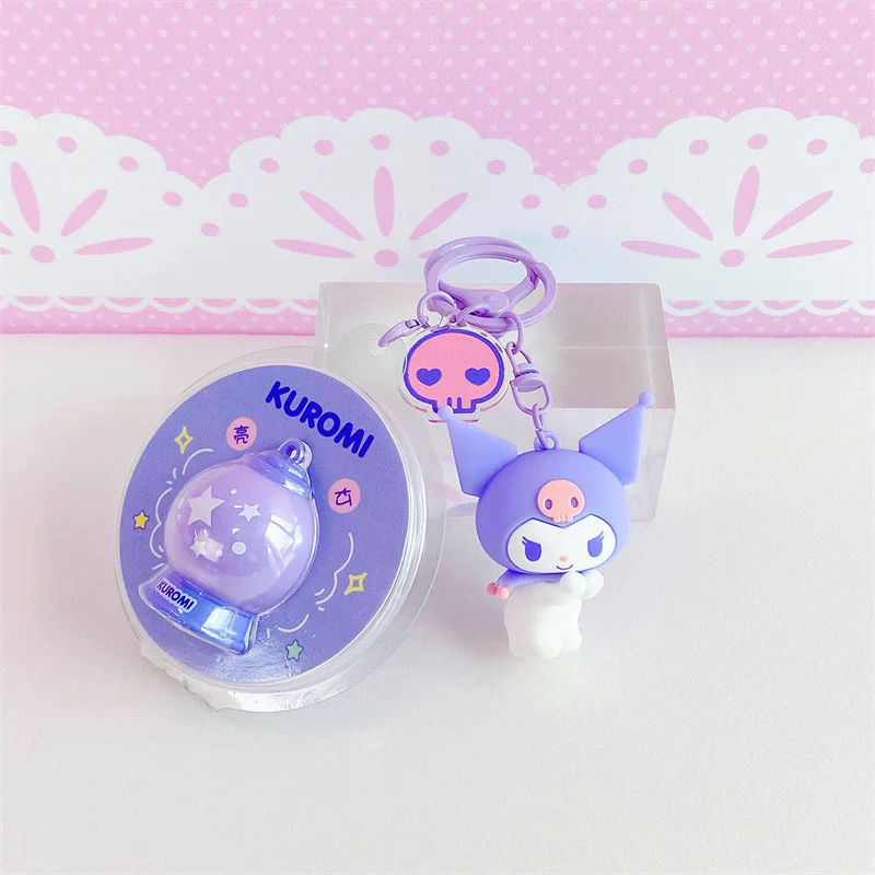 Sanrio Sparkling Planet portachiavi Cartoon Cinnamoroll portachiavi per bambini Pochacco zaino pendenti studenti Festival regali giocattoli