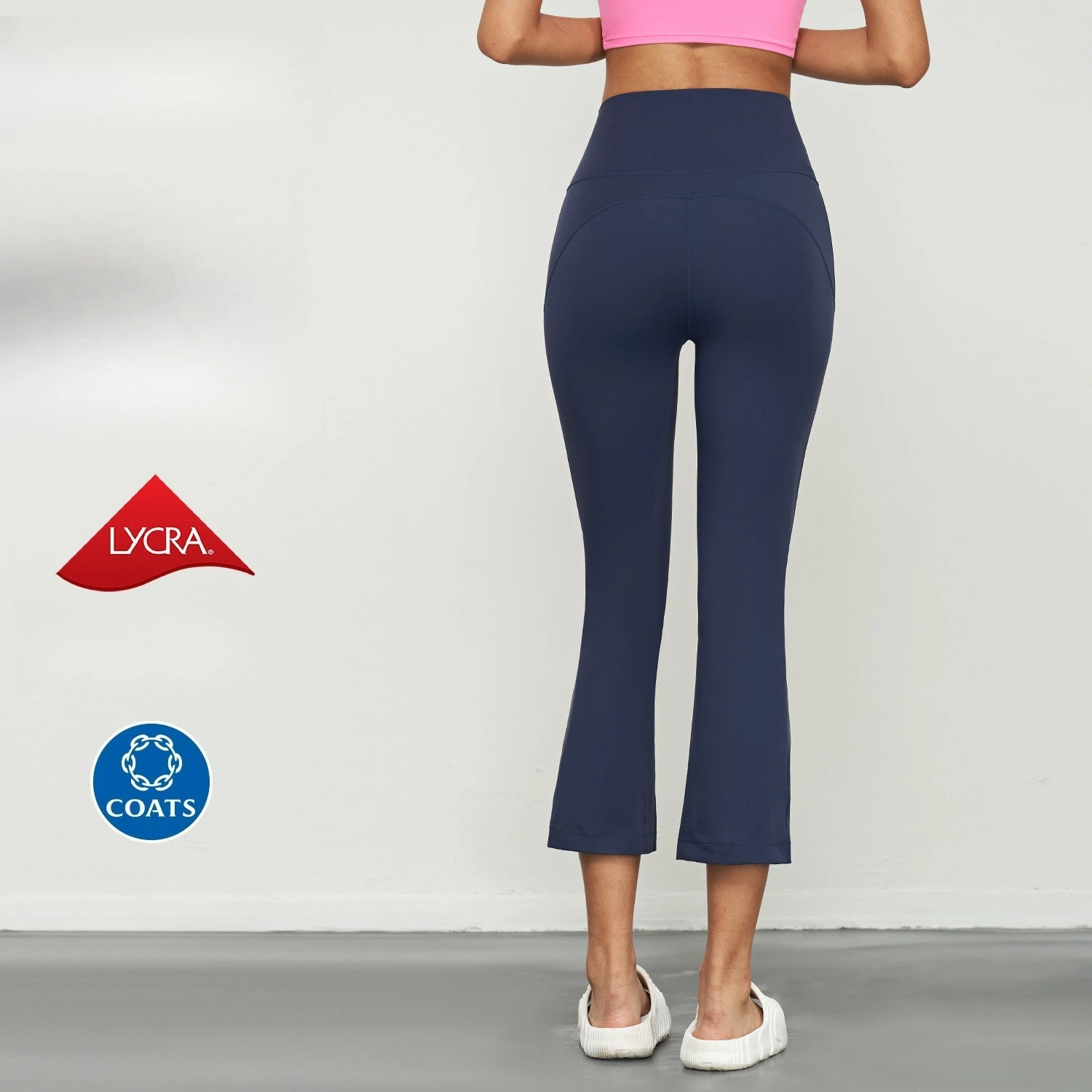 Pilates Yoga Roma - Kadınlar için Kırpılmış Geniş Paçalı Yoga