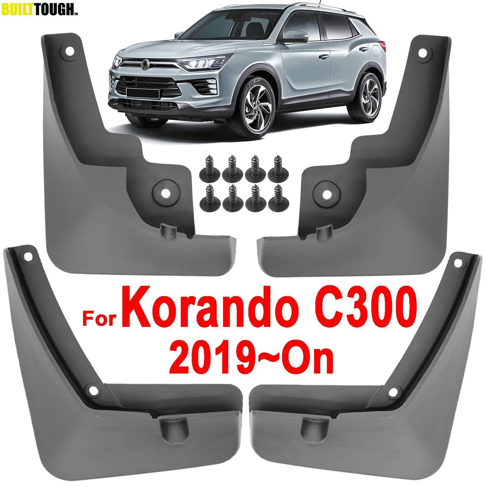 Splash Guards For Ssang Yong Ssangyong Korando C300 4th Gen 2019 2020 2021 Mudflaps Mud Guards Flaps Fender Front Rear styling