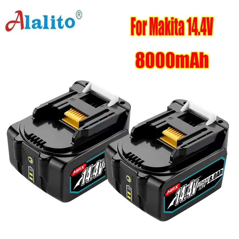 

BL1460 14.4V 8000 mAh Li-ion Battery Replacement For Makita BL1430 BL1440 LXT200 BDF340 TD131D With LED Power Tools Batteries