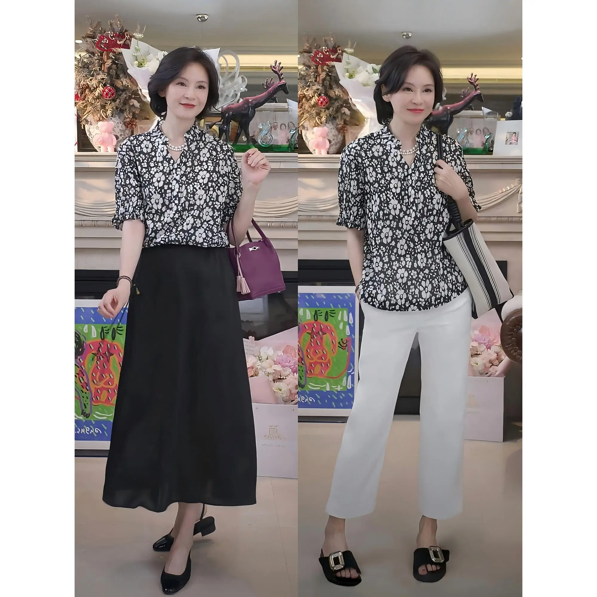 

Футболка с V-образным вырезом и коротким рукавом, цифровая печать, 80-00, из чесаного хлопка, Happin Small, оригинальный дизайн, прямой крой, на пуговицах