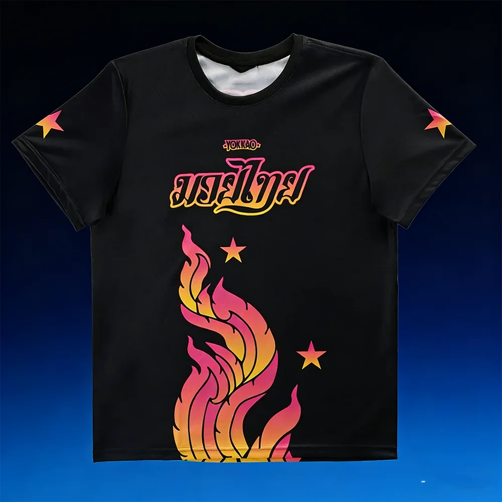 2026 Neues Herren YoKKAO Muay Thai Freizeit-Sportshirt Schnelltrocknend Kurzarm 3D-Druck Atmungsaktiv Bequemes T-Shirt – Detail 4