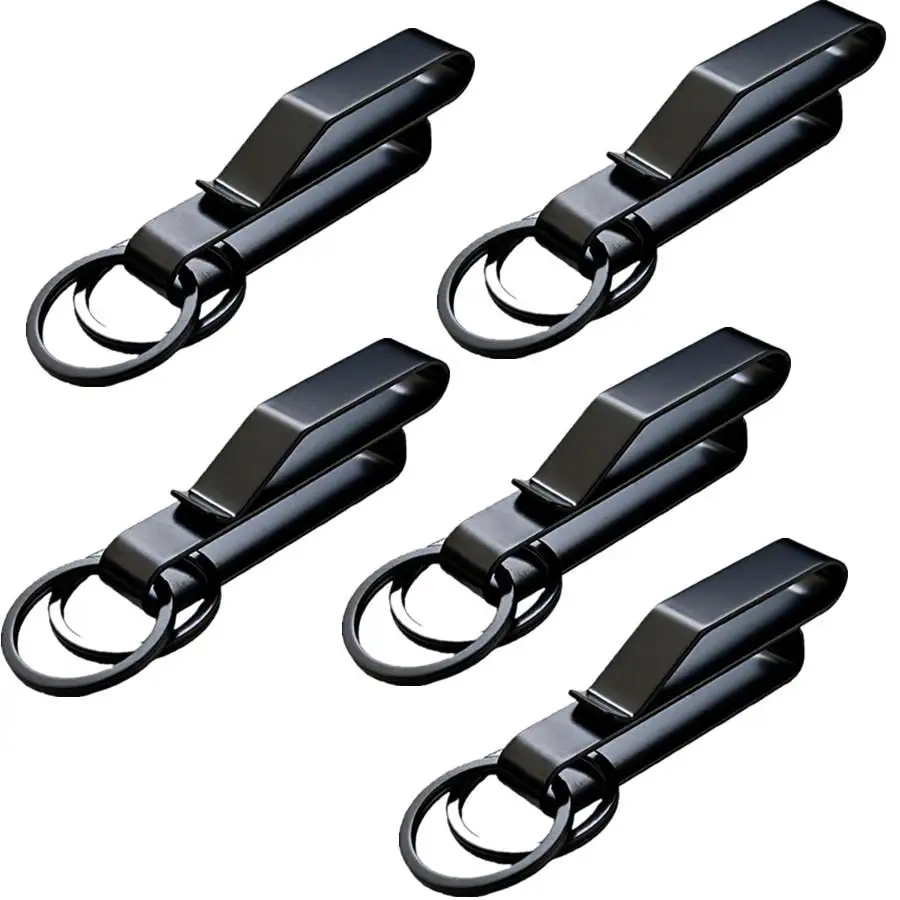 

5Pcs Stainless Steel Belt Hook Carabiner Car Keychain Belt Hanger Bottle Hook Camp Water Holder Tactical Outdoor EDC Buckle Tool