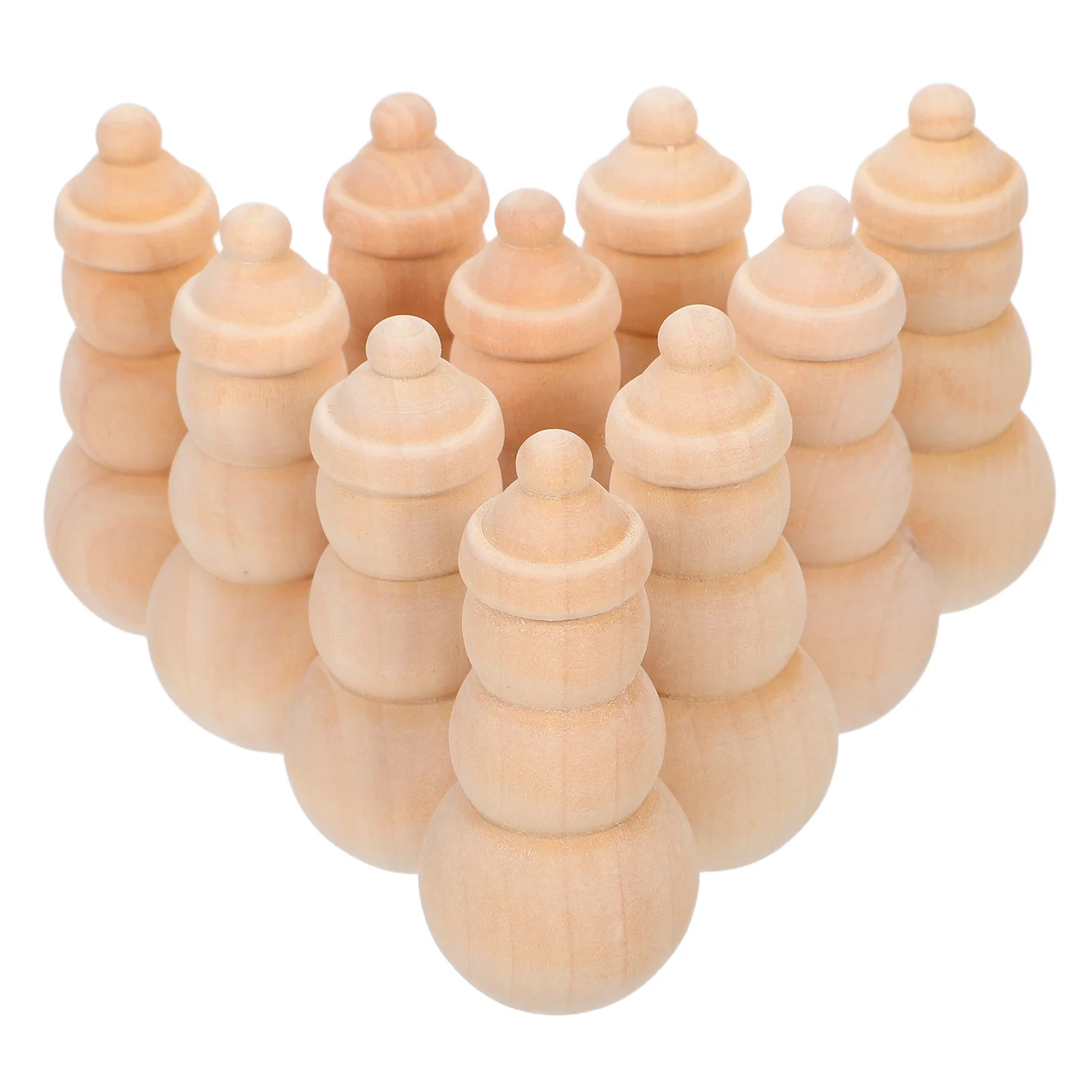 

10Pcs Blank Christmas Snowman Wooden Pegs DIY Painting Crafts Kids Holiday Decoration Mini Unfinished Wooden Snowman Pieces