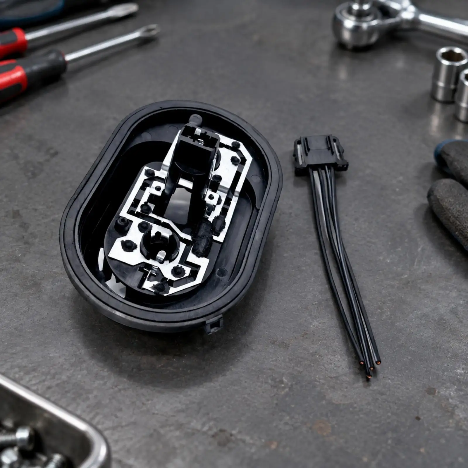 Tail Light Socket with Mounting Tabs and Wire Lead for Compact SUV