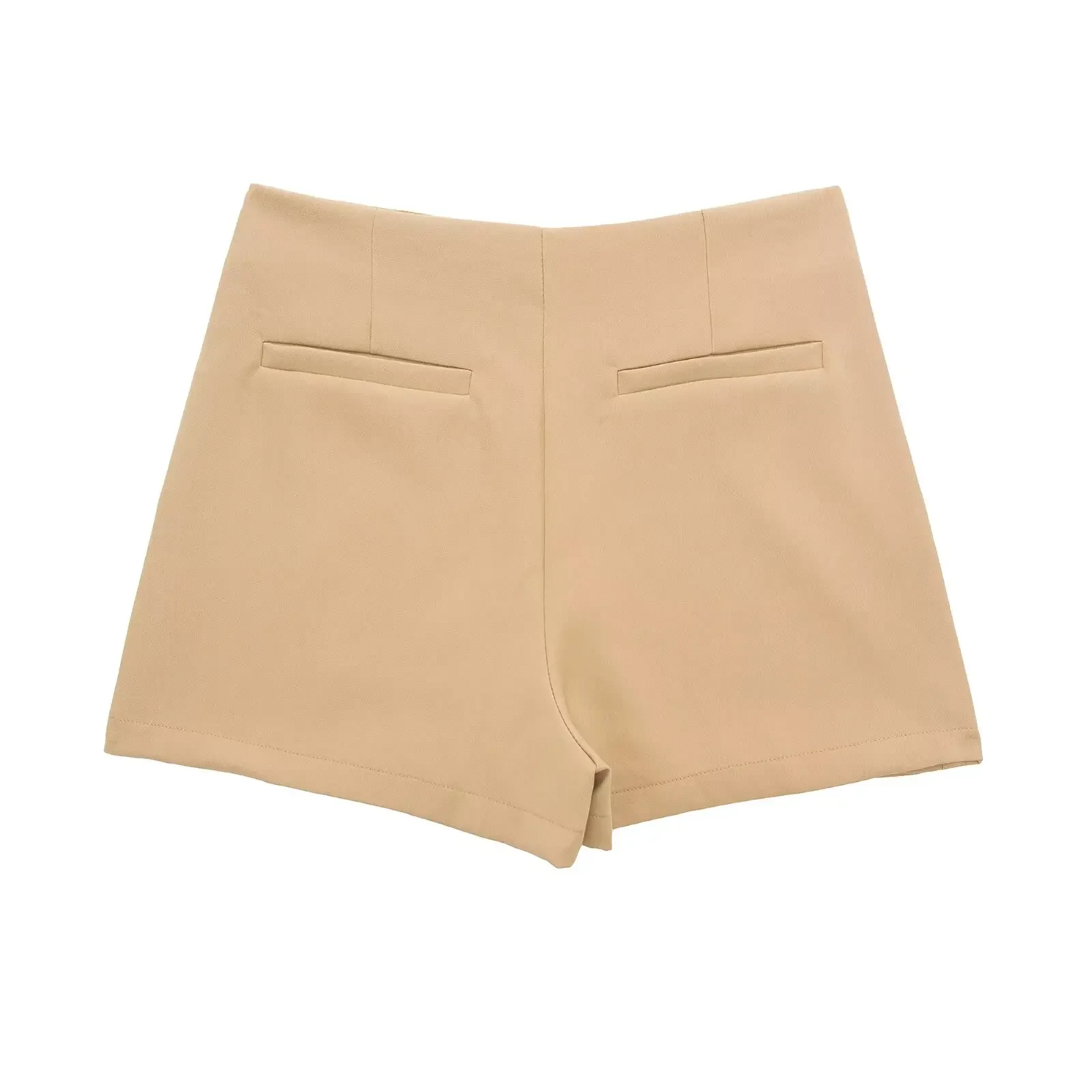 HH Damen Y2k Vintage Einfarbige Shorts mit seitlichem Reißverschluss, schmal geschnitten, hohe Taille, sexy Minirock für Damen, Sommerparty-Shorts, Röcke, Streetwear – Detail 3