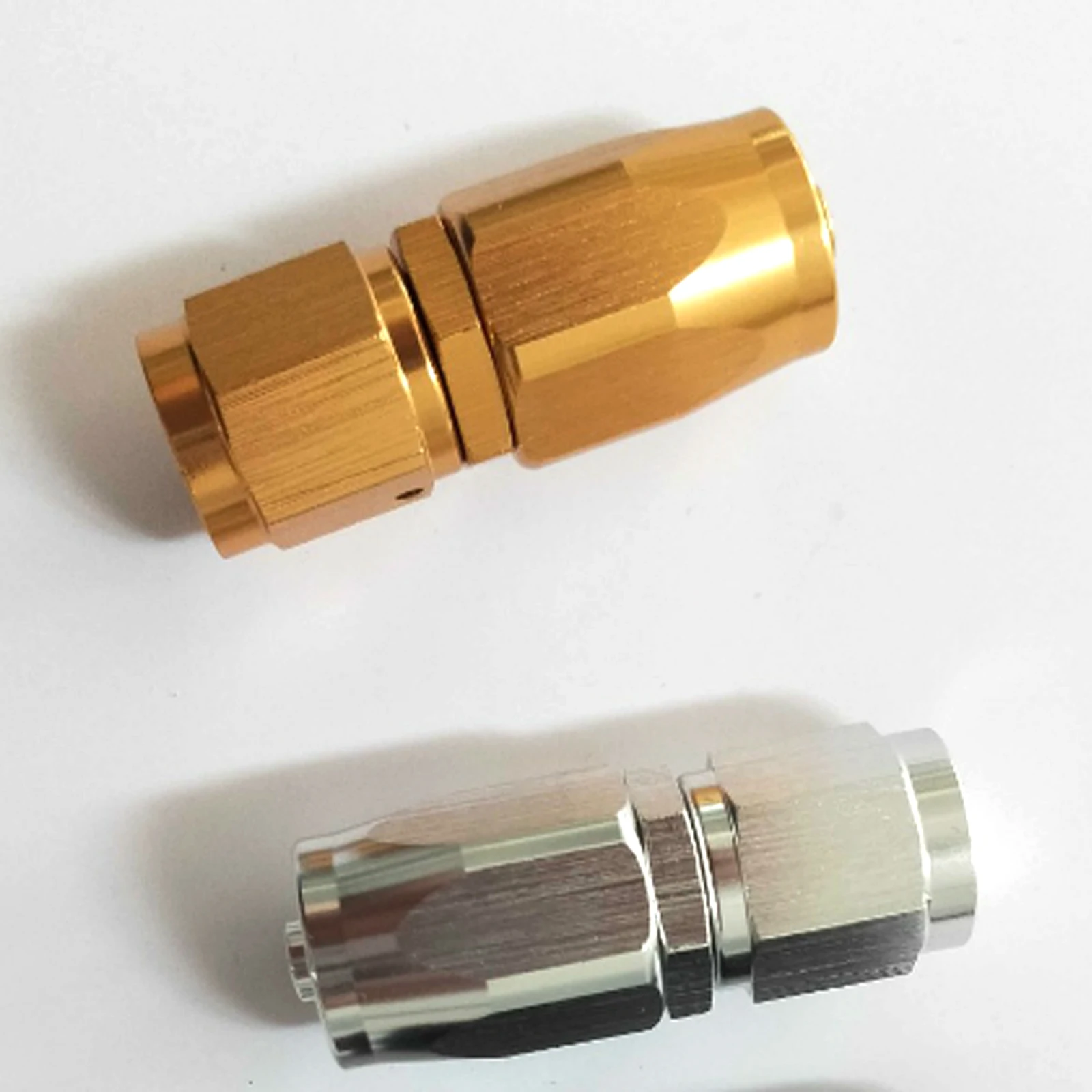 

AN4 Universal Aluminum Swivel Hose End Fitting 0 Degree Straight Fuel Hose Adapter For Braided Hose Line Black Silver Gold Red