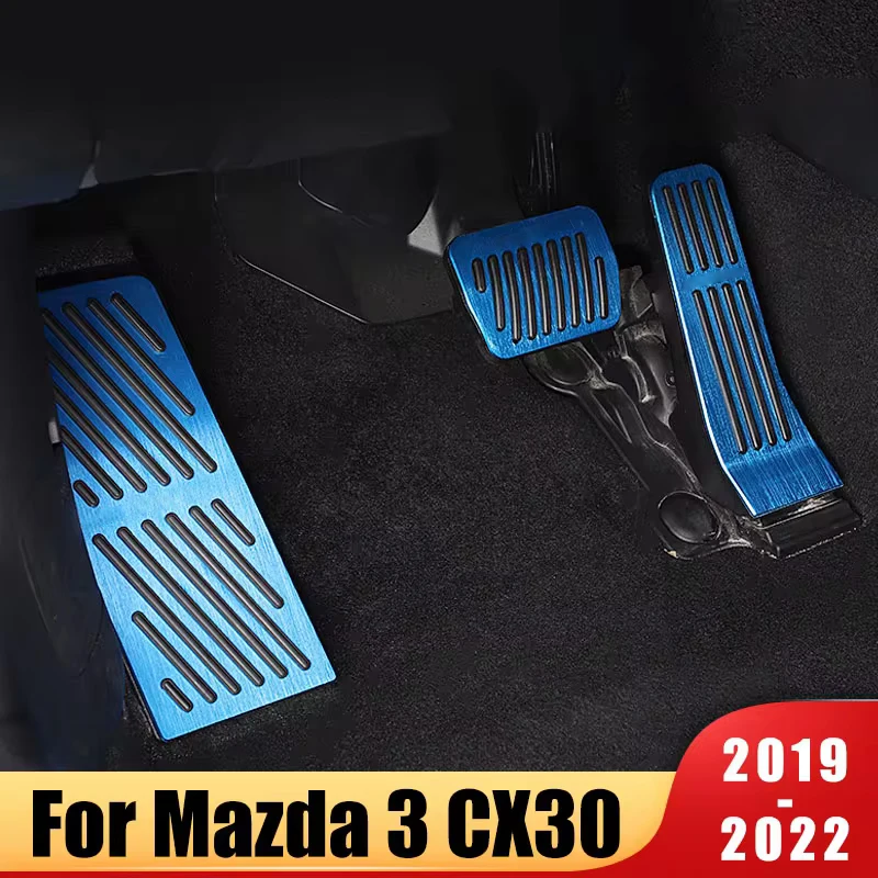 

For Mazda 3 BP Axela CX-30 CX50 2019 2020 2021 2022 Car Accelerator Gas Fuel Brake Pedal Foot Rest Pedals Pads Cover Accessories