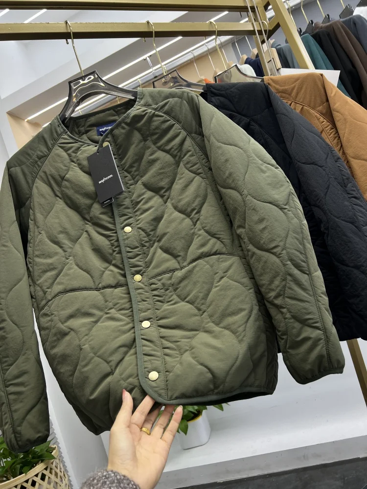 

Мужская хлопковая куртка в стиле ретро, осенне-зимняя теплая пришитая конструкция с воротником, модная городская длинная хлопковая верхняя одежда со стойкой