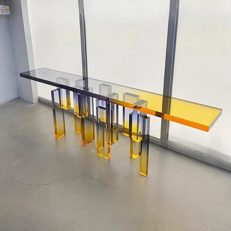 

Light Luxury Entrance Villa Hotel Lobby Entrance Acrylic Entrance Table Corridor Art View Platform