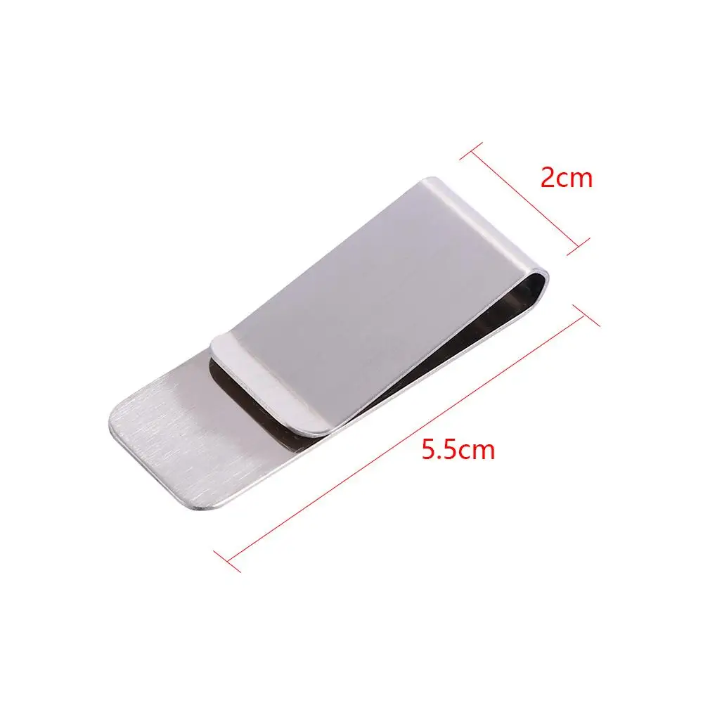 Convenient Hot Sale Stainless Steel Credit Card ID Clip Metal Clip Banknote Holder Money Clip Men Purse Wallet Cash Clamp