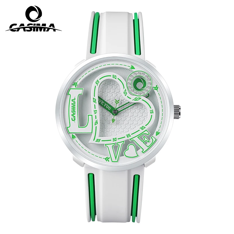 CASIMA Couple Watches Sports Watch, Quartz Movement, Students Watch Jelly Watch Waterproof, Model CS2162-1045