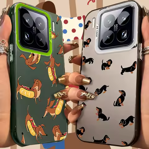 Dachshund Frosted Case for Xiaomi Mi 15 14 14T 13 13T 12 12T 12X 12S 11 Lite POCO F6 F5 X6 X5 X3 M6 Pro 5G 4G M5S Acrylic Cover