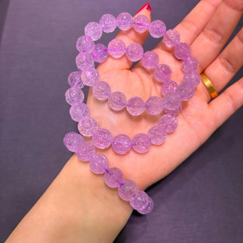 natural-amethyst-mosaic-beads-bracelet-gemstone-crystal-jewelry-bangle-for-women-healing-bohemia-holiday-gift-1pcs
