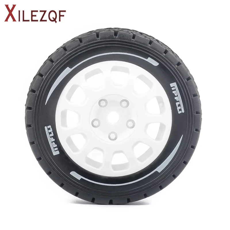 XILEZQF 4PCS 58mmx39mm 1/14 MJX Racing Flat Running Wear-Resistant Tire Skins Modified Accessory W307 for Model Cars view 4