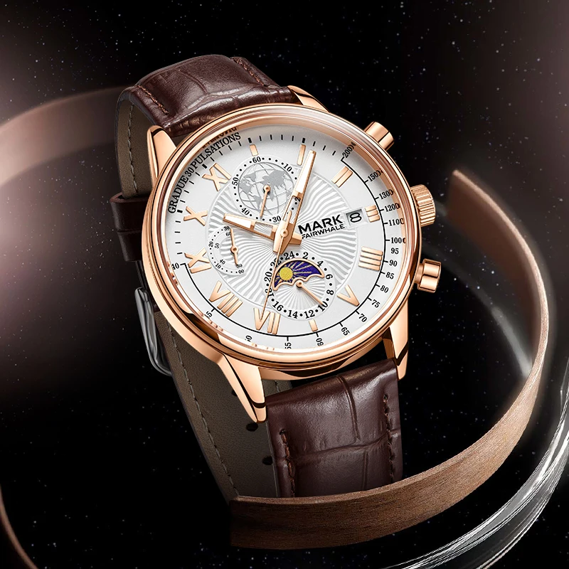 MARK FAIRWHALE's new quartz wristwatch, featuring a business-style design and multiple functions. It is a Relojs watch