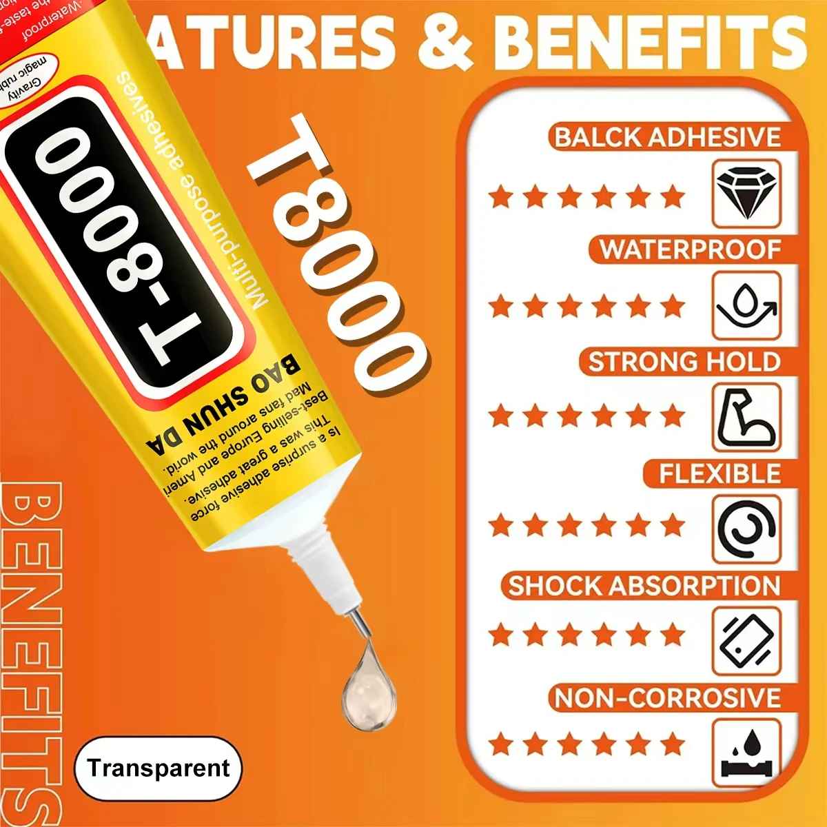 B-7000/T-8000 glue, 15/25/50/110ml, T-8000 adhesive, epoxy resin repair, liquid glue for mobile phone touch screens, craft adhesive glue for jewelry, B7000 multipurpose adhesive