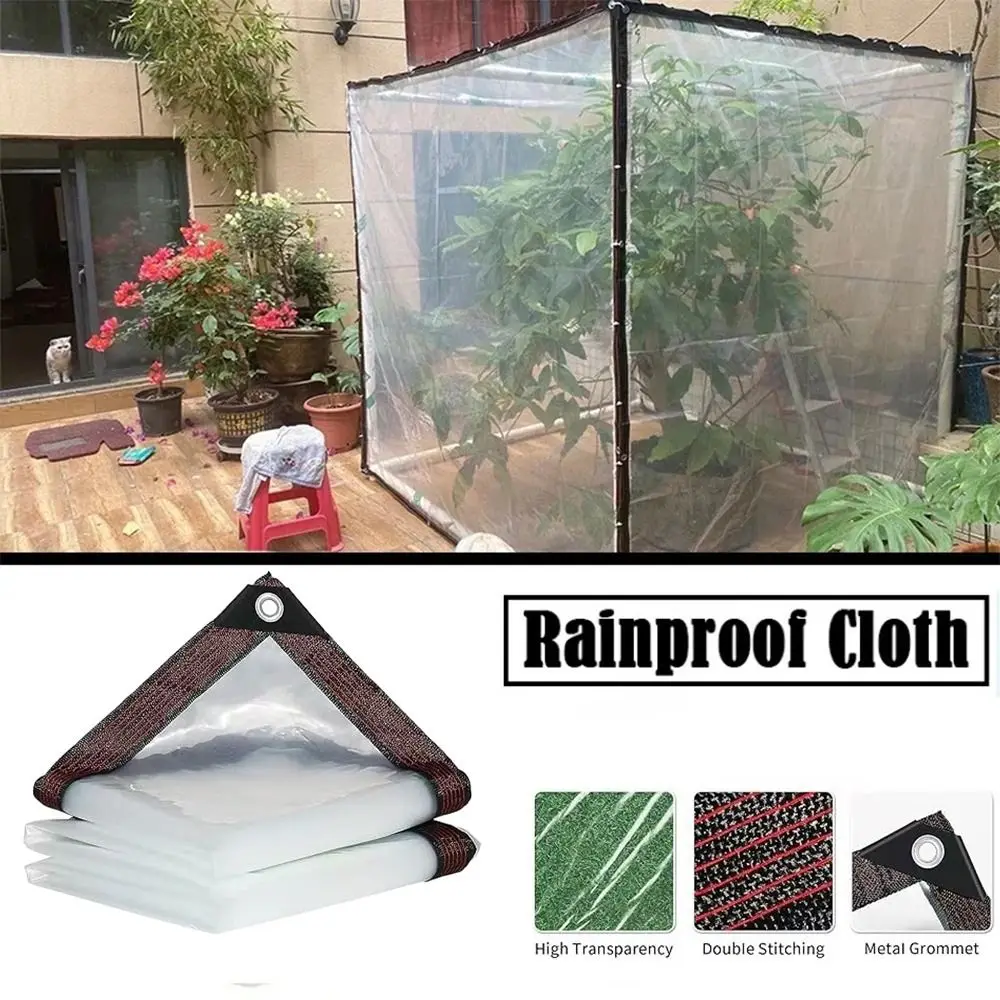 

Snowproof Waterproof Tarpaulin Waterproof Dust-proof Transparent Rain Cover Wind-Resistant Foldable Rainproof Cloth