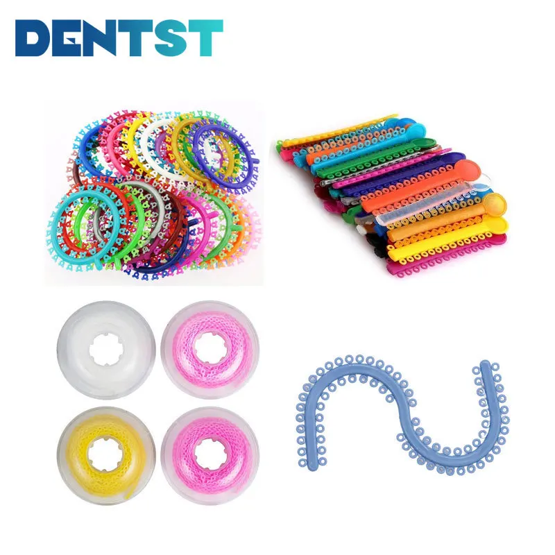 Dental Ortho Separator Elastomeric Ligature Ties Cartoon Flower Ligature Ties Rubber Elastic Ultra Power Chain Orth Accessories