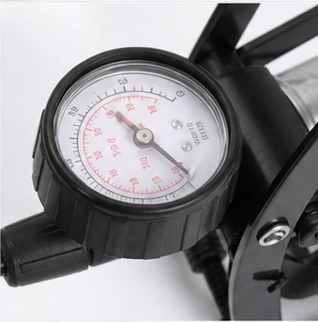 1Pcs Foot Pump Inflator High Pressure Tire Floor Pump Car Motorcycle Bicycle Ball Inflator with Barometer Anti-Skid Pedal
