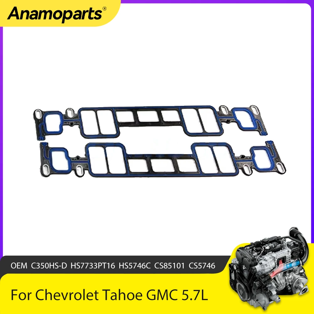 

Engine Parts Intake Manifold Gasket Set Fit 5.7 L For 1996-2002 Chevrolet Tahoe GMC Yukon 5.7L V8 OHV VORTEC VIN R OEM C350HS-D