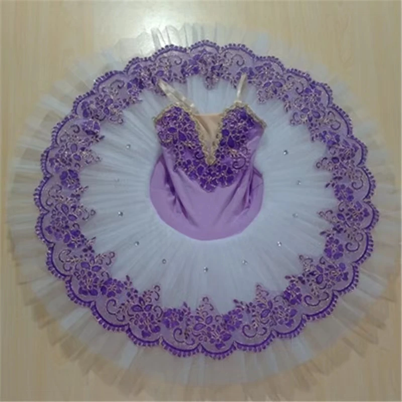 Professional Ballet Tutu Girls  Purple  Platter Pancake Tutu Ballerina Party Dress Adult Women Child Kids Ballet Dance Costume
