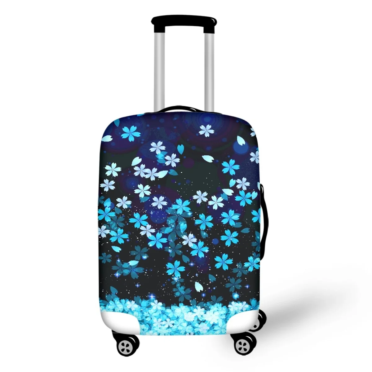 Pink Cherry Blossoms Printing Women Washable Luggage Protective Cover for 18''-32'' Inch Stretch Suitcase Covers with Zipper