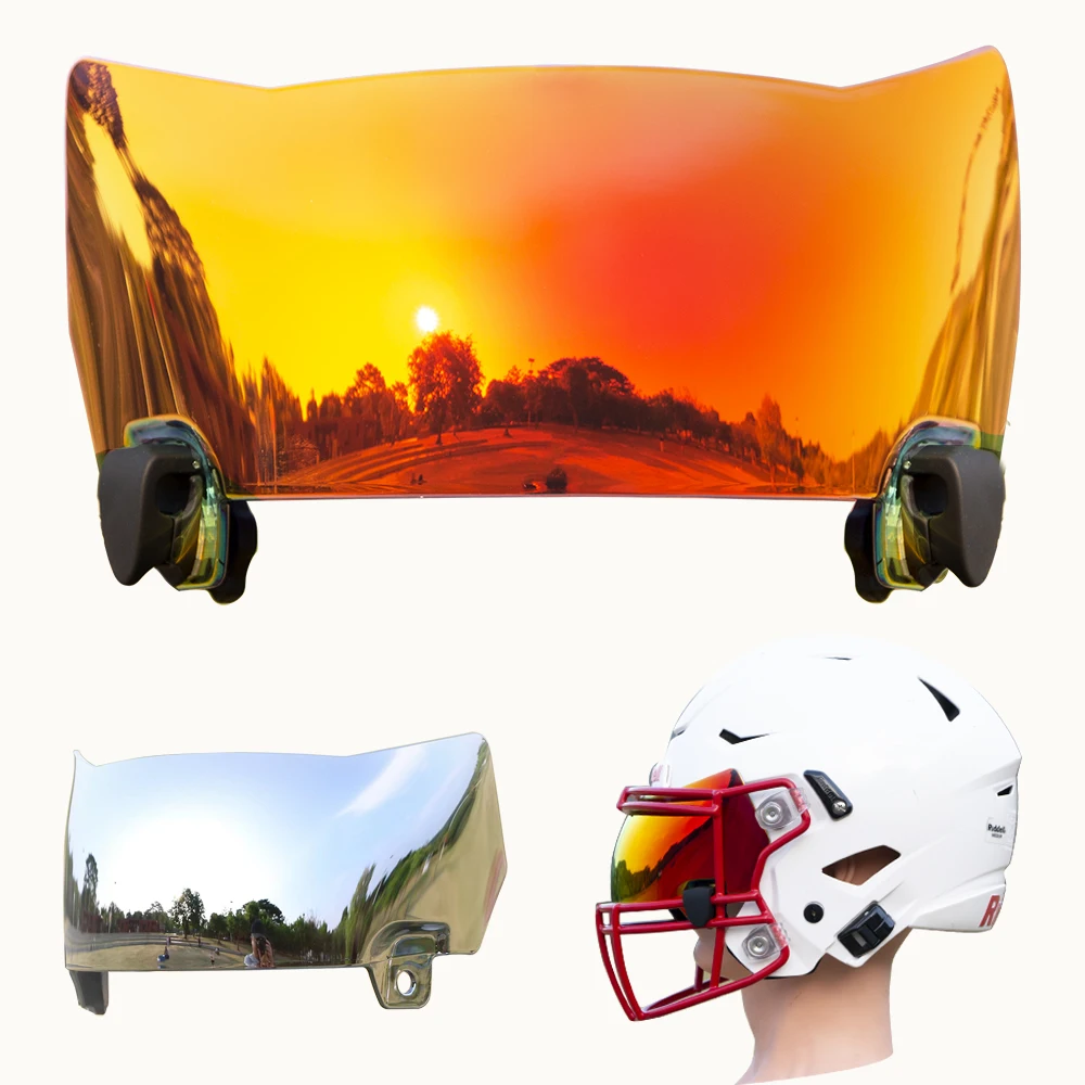 American Football Visors for Helmet SpeedFlex Rugby Eye Shield Visor Anti UV Chrome Football Helmet Visor with Clips New Patent